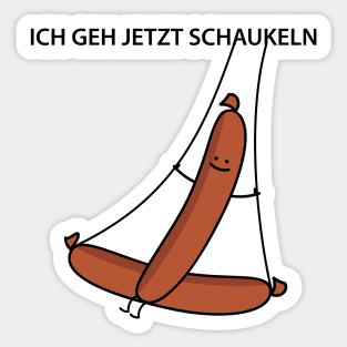 Funny sausage goes rocking Sticker